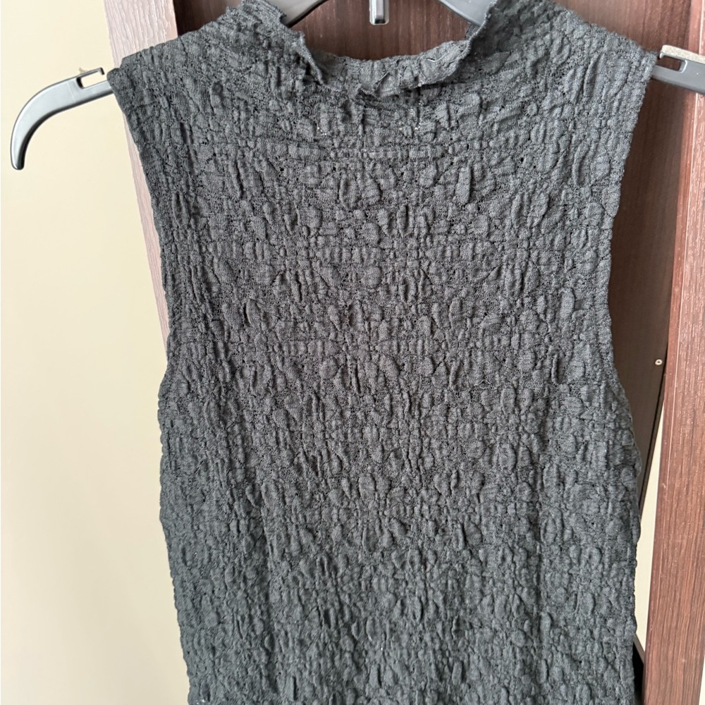 Lucky Brand Black Textured Top